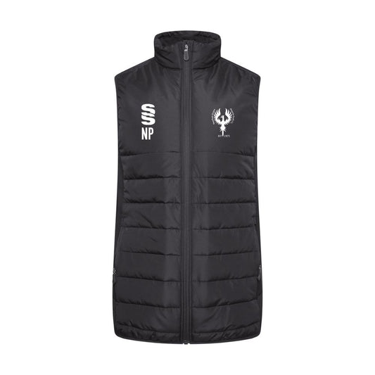 Needham Market Phoenix FC - Players Active Padded Gilet - Unisex Fit - Black - Adults