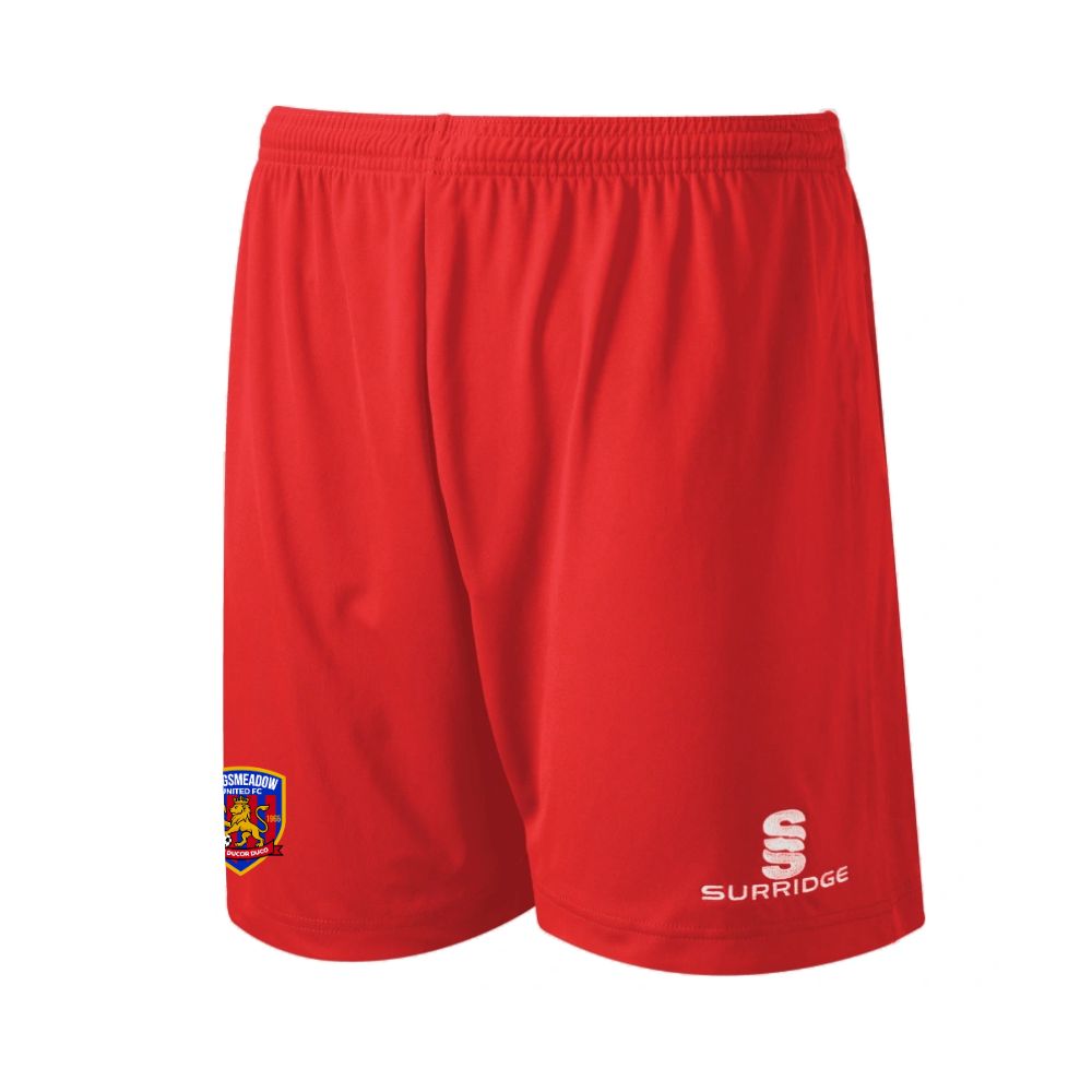Kingsmeadow FC - Players Training Shorts - Unisex Fit - Red - Adults