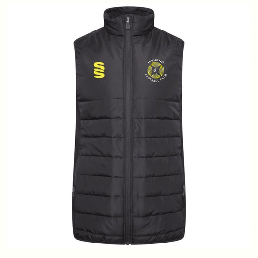 Highend FC - Coaches Active Padded Gilet - Unisex Fit - Black - Adults