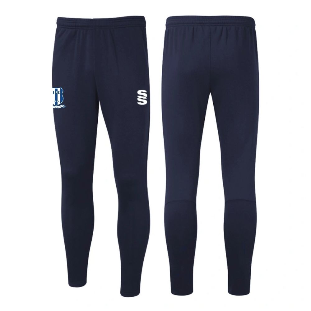 Sheerwater FC - Coaches Skinny Tracksuit Bottoms - Unisex Fit - Navy - Adults