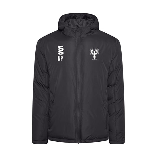 Needham Market Phoenix FC - Players Active Padded Jacket - Unisex Fit - Black - Adults