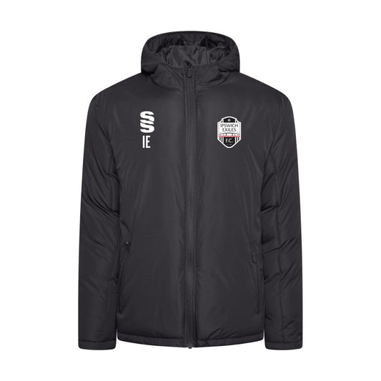 Ipswich Exiles FC - Coaches Active Padded Jacket - Unisex Fit - Black - Adults