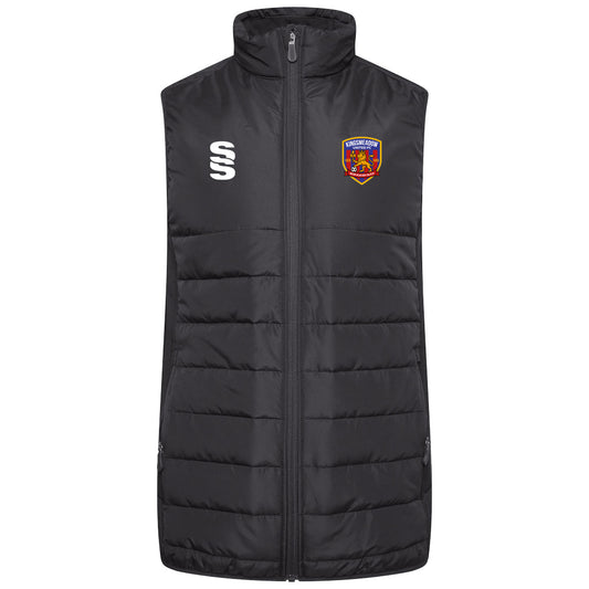 Kingsmeadow FC - Coaches Active Padded Gilet - Unisex Fit - Black - Adults