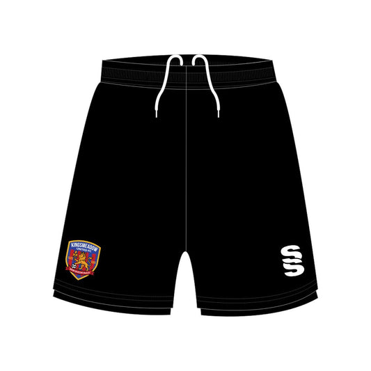 Kingsmeadow FC - Players Away Playing Shorts - Unisex Fit - Black/Teal - Adults
