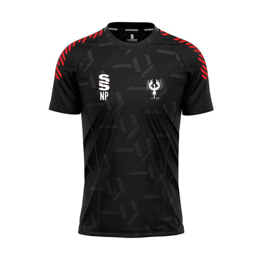 Needham Market Phoenix FC - Players Impact Training T-Shirt - Unisex Fit - Black - Adults