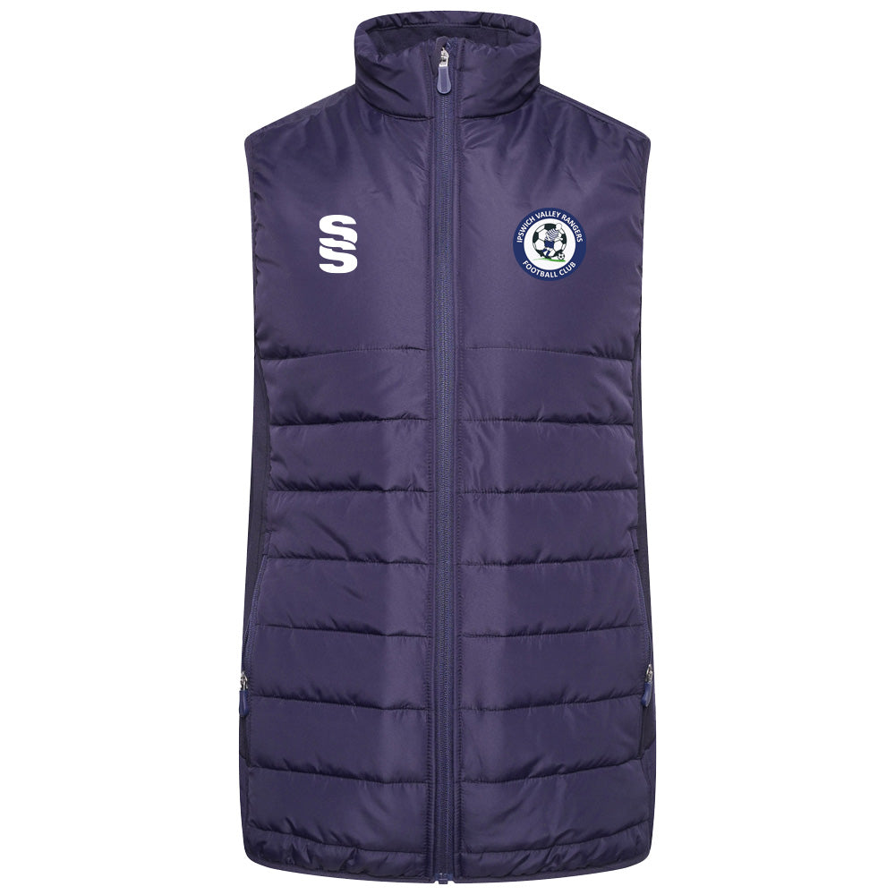 Ipswich Valley Rangers FC - Coaches Active Padded Gilet - Unisex Fit - Navy - Adults
