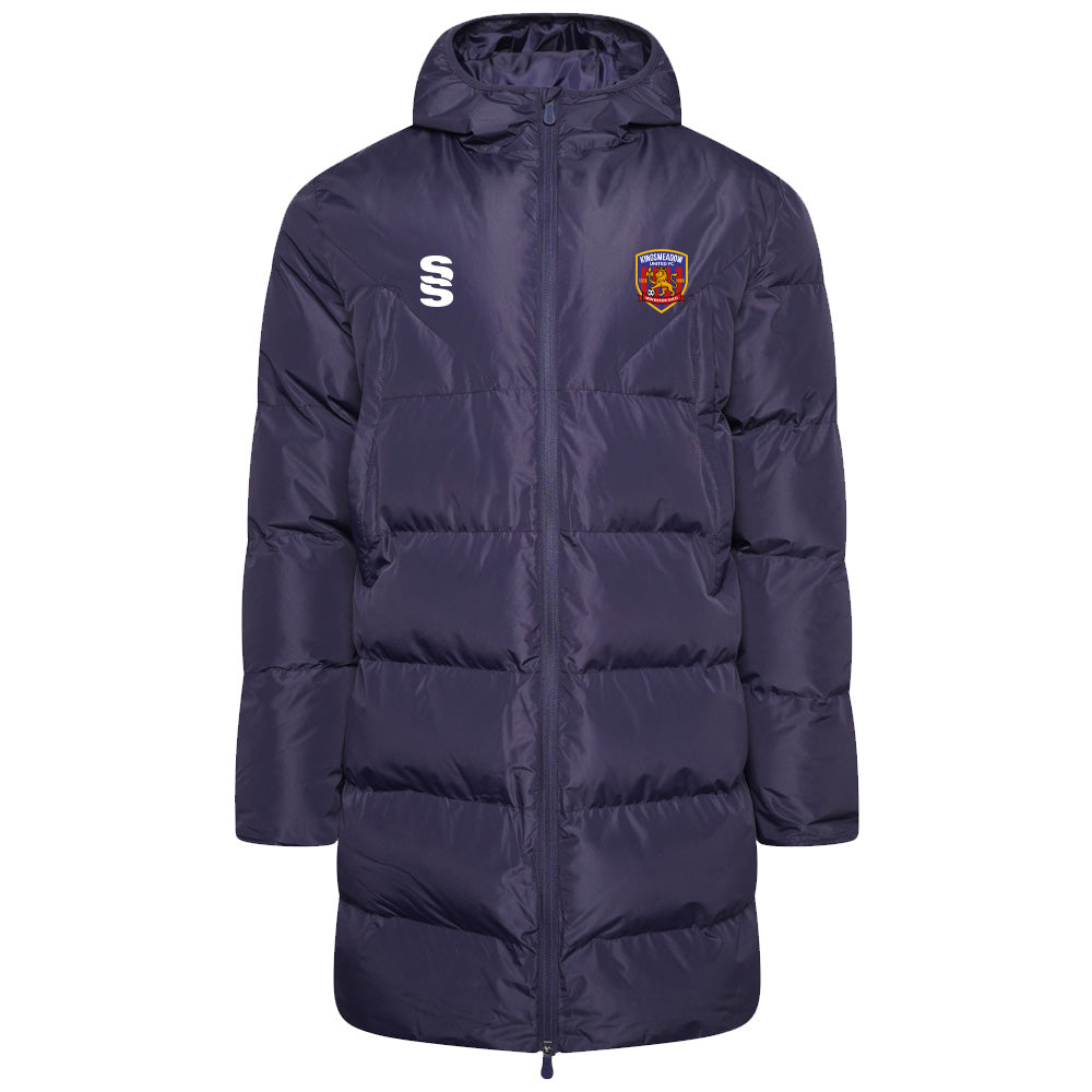 Kingsmeadow FC - Players Active Long Padded Jacket - Unisex Fit - Navy - Adults
